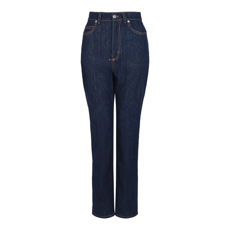 Alexander Mcqueen High-Waisted Boyfriend Jeans Blue Womens